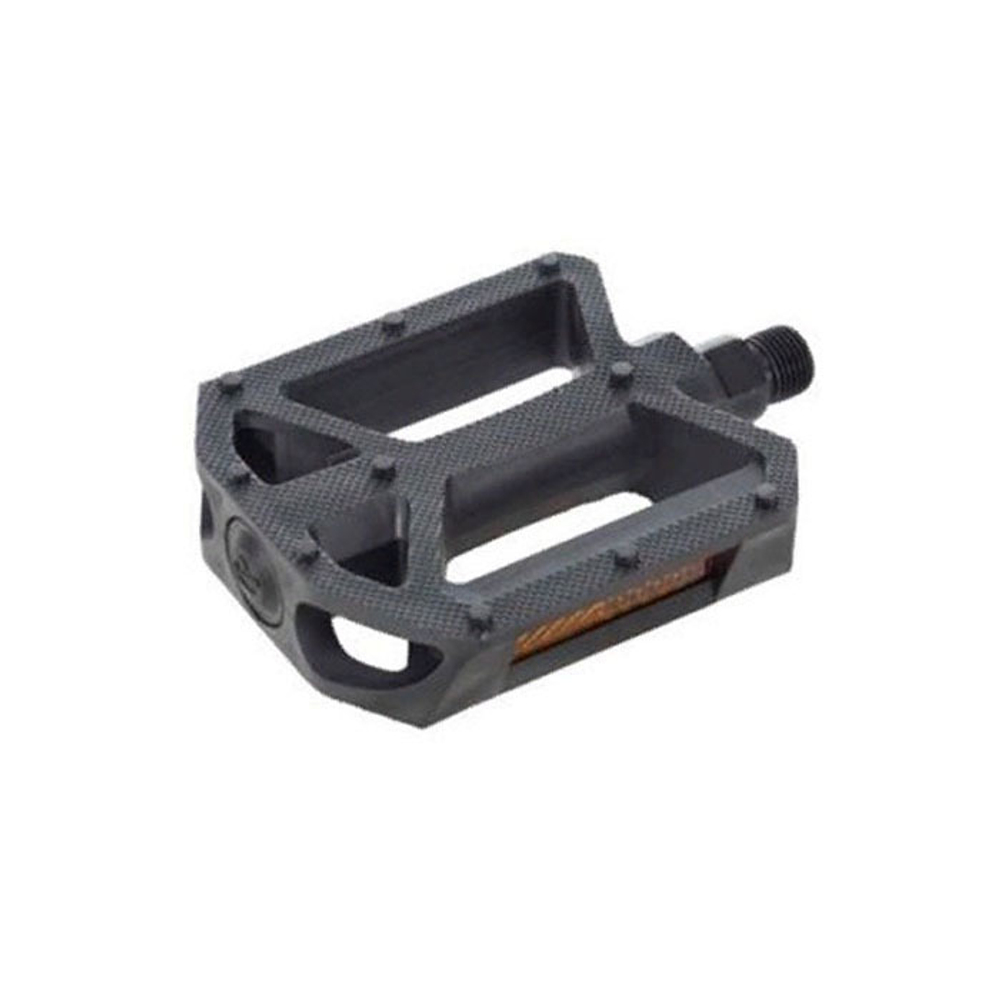 Педали 5-313311 пластик. BMX широкие шарикоподш. резьба 1/2" с отраж. (50) черные