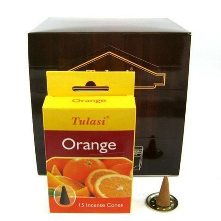 Tulasi Orange Благовоние-конус Апельсин 15 шт