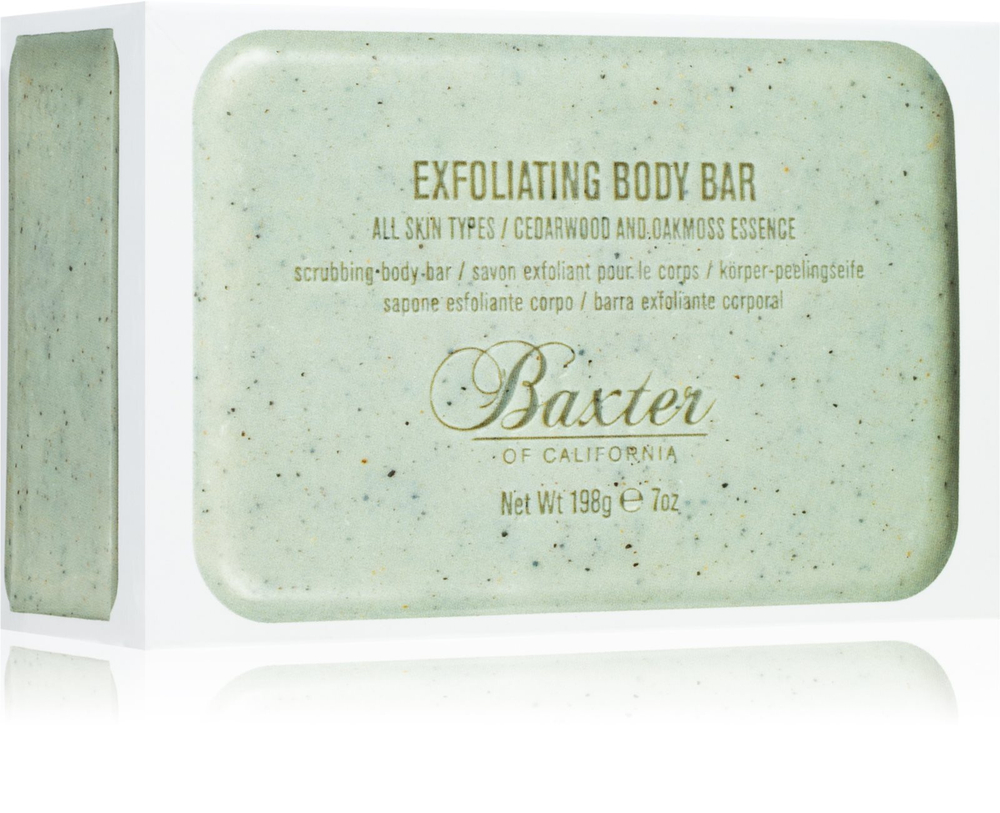 Baxter of California Exfoliating Body Bar Cedarwood & Oakmoss Essence - отшелушивающее мыло для тела для мужчин /   198  g  / GTIN 0838364004194