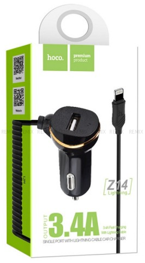 АЗУ Hoco Z14 LightingaАЗУ 1USB 3.4A для Lightning 8-pin Hoco Z14 (White)