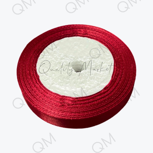 Лента атласная 1,5 см 25 ярдов (бордовая) №033