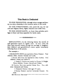 Genealogical Record of the Descendants of Nicholas Hess Pioneer Immigrant | Asher L. Hess