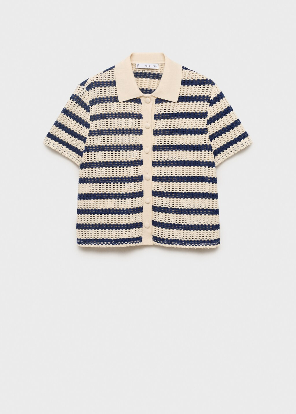 Кардиган в полоску с короткими рукавами