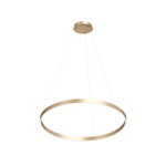 Светильник подвесной RAYDIA, 40 Вт, 3000–4000К, ?600?1500 мм, металл+акрил, матовое золото, свет вве