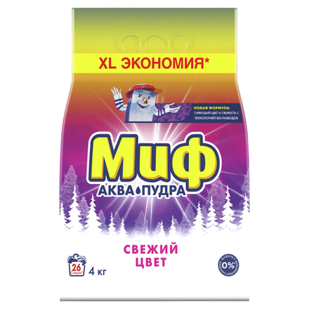 Стиральный порошок Миф Свежий цвет 4 кг