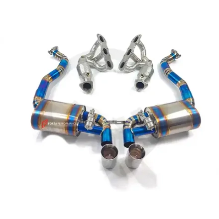 Титановая выхлопная система с заслонками для Porsche 987 Boxster 2.7T 2004-2009 / 981 Boxster 2.7T 2012-2017 Порше Бокстер