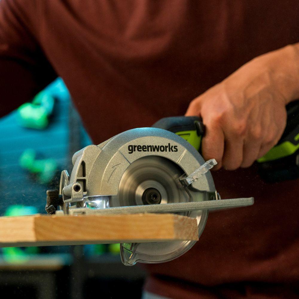 Циркулярная мини пила аккумуляторная Greenworks G24MCS Арт. 1501207, 24V, бесщеточная, без АКБ и ЗУ