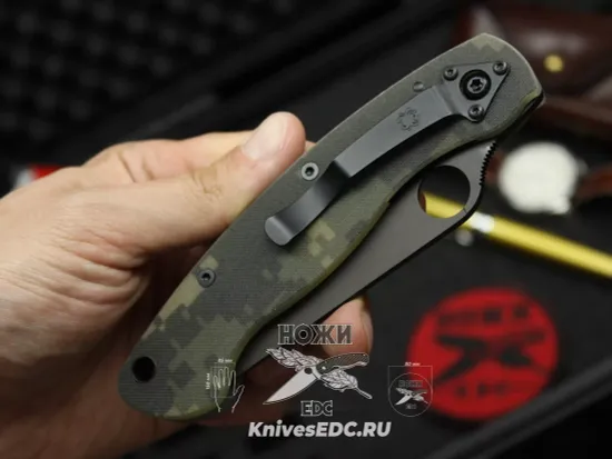 Складной нож Spyderco Military Camo C36GPCMOBK c клинком из стали CPM-S30V, рукоять G10