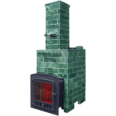 Печь для бани Авангард ЗК25П2 в облицовке Змеевик кирпич