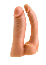 Двойная насадка на страпон-трукики Harness (Цвет: телесный)