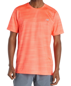 Мужская теннисная футболка New Balance Sport Essentials Printed - orange