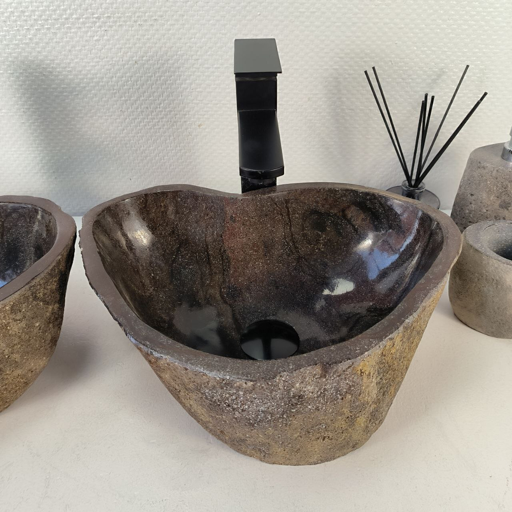 Раковина из речного камня ПАРА! RS-65549 40*39*15 0865