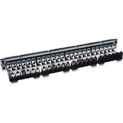Патч-панель Cabeus PL-24-KJ-RJ45-Cat.6-180T Патч-панель 19" (1U), 24 порта RJ-45, категория 6, с задним кабельным организатором, безинструментный монтаж (арт.033561)