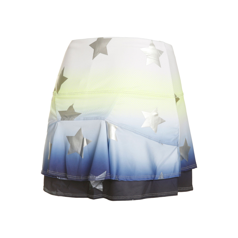 Женская теннисная юбка Lucky in Love Long Star Dust Skirt Women - White, Multicoloured