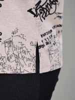 Рубашка Р-001/бежевый-газета