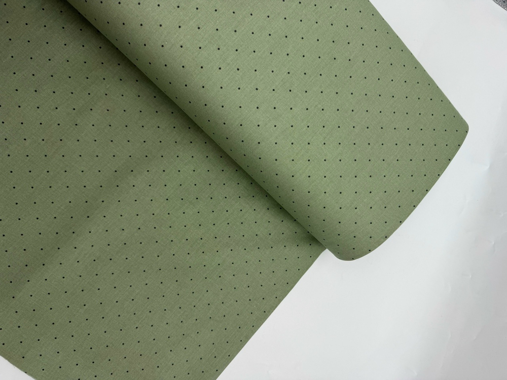 Ранфорс горошки олива