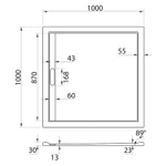 Душевой поддон из искусственного камня Cezares Tray AS 100х100 TRAY-AS-A-100-30-W Белый