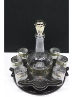 Стопки для водки 6 шт, графин стеклянный