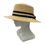 Канотье солома с соломенно-репсовой лентой