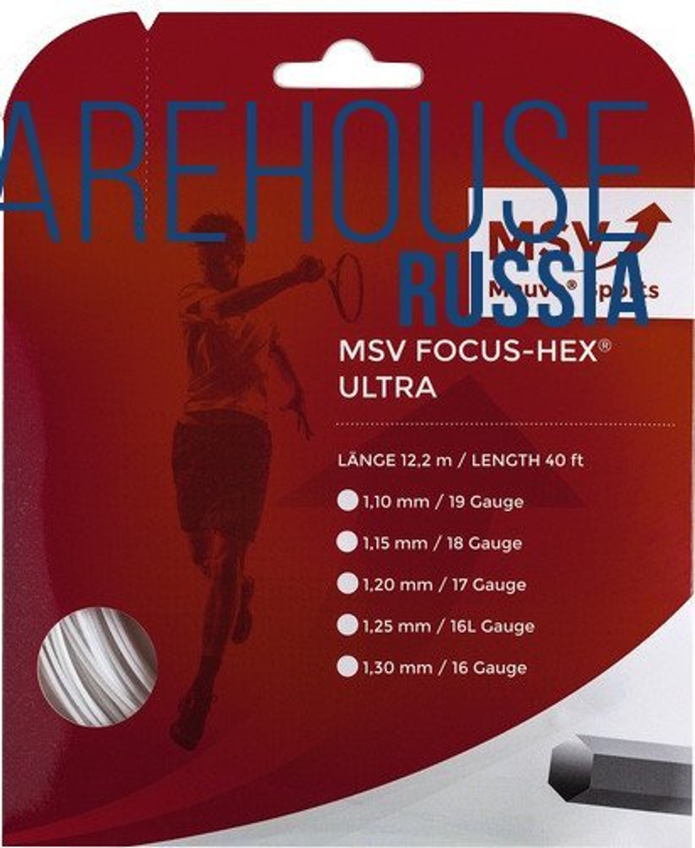 Теннисные струны MSV Focus Hex Ultra (200 m) - черный