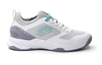 Женские теннисные кроссовки Lotto Mirage 200 SPD W - all white/green 929c/quick silver - White