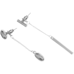 Серьги «ЭЛЛОДИ», винтаж, цвет золото и серебро, 6,4*2см