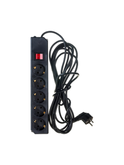 Сетевой фильтр Gigant с заземлением ПВС 3x0,75 5 гнезд 5м 80097