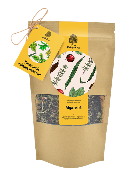 Чайный напиток травяной «Мужской» / CraftTea / 50 г / Сибирский кедр