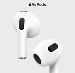Наушники Apple AirPods 4, Bluetooth, вкладыши, белый