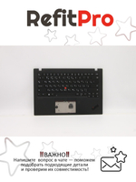 Верхняя панель с клавиатурой (топкейс) для ноутбука Lenovo ThinkPad X1 Carbon 7th Gen 20QD,20QE раскладка - русская, с подсветкой, черная (5M10W85900)(5M10V25518)(5M10W85972)(5M10V25590), оригинал