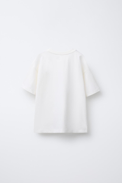 ZARA ФУТБОЛКА С ПРИНТОМ, БЕЛЫЙ