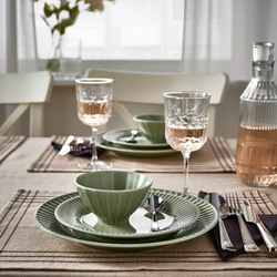 IKEA STRIMMIG  (ИКЕА СТРИММИГ)  -  Миска, керамогранит бледно-серо-зеленого цвета, 11 см