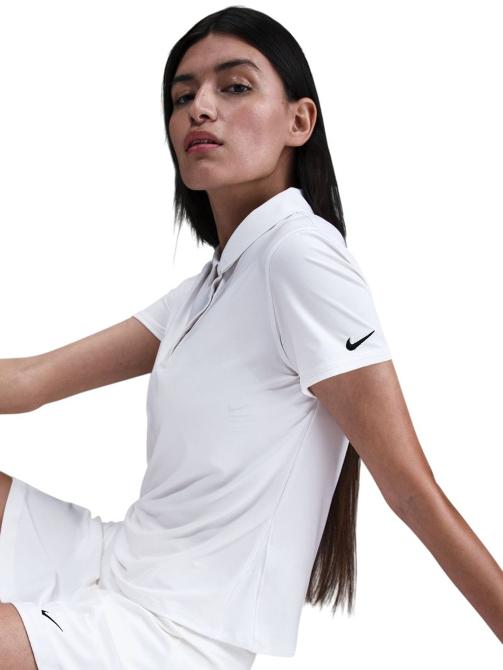 Женское поло Nike Dri-Fit Victory Short Sleeve - white/black