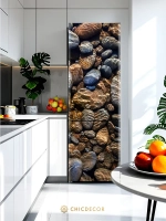 Наклейка интерьерная на холодильник природа камни