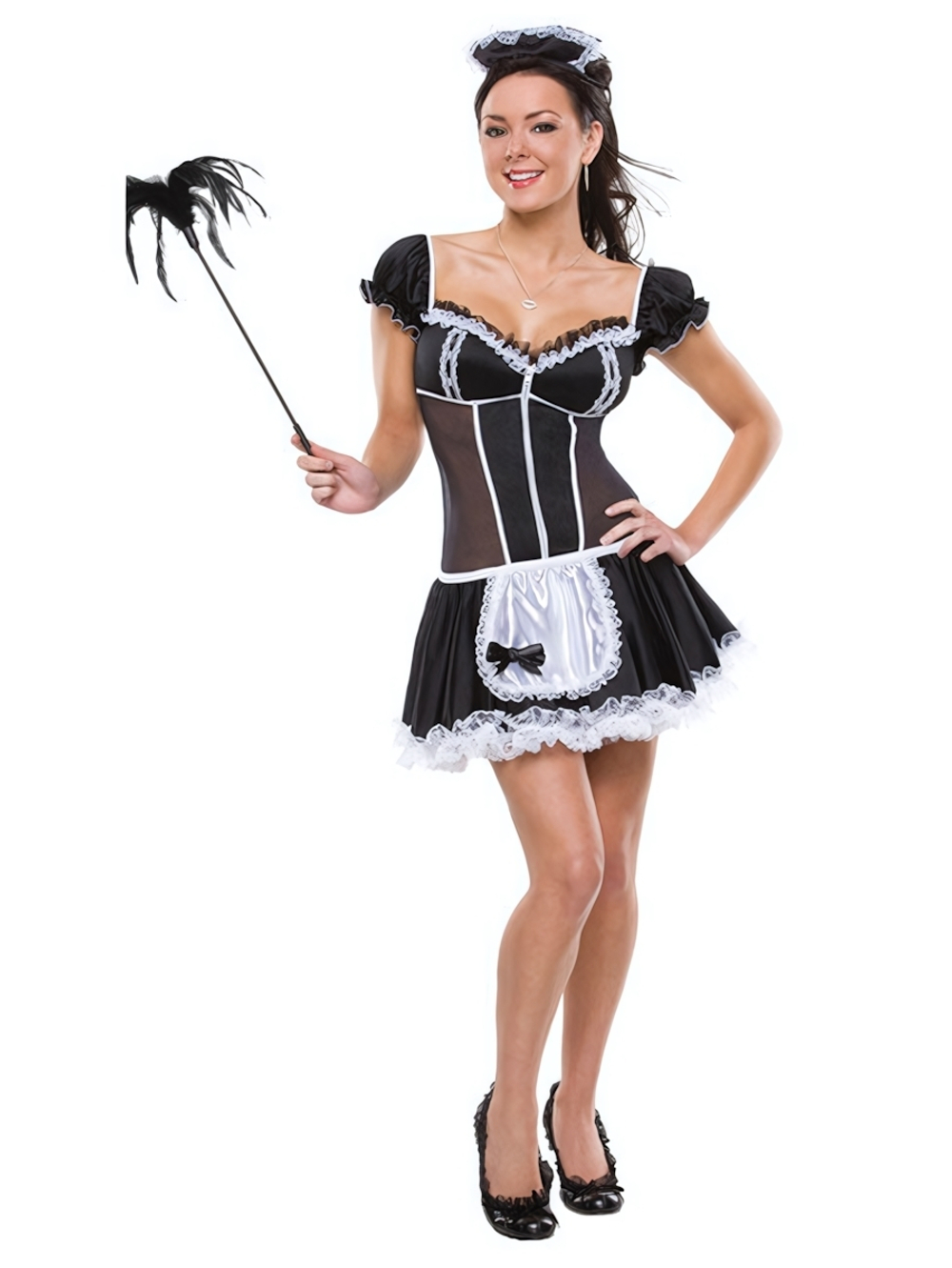 Роковая служанка ML (44-46) (Цвет: черный с белым)