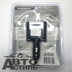 Разветвитель прикуривателя 1гнездо + 2USB+ цельный сLEDподсв,предохр. 2100Ам/СРЕДН/Nova Bright 46548