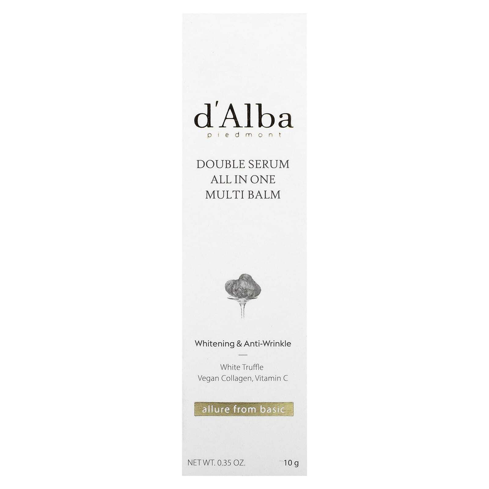 d'Alba, мультибальзам с двойной сывороткой, все в одном, 10 г (0,35 унции)