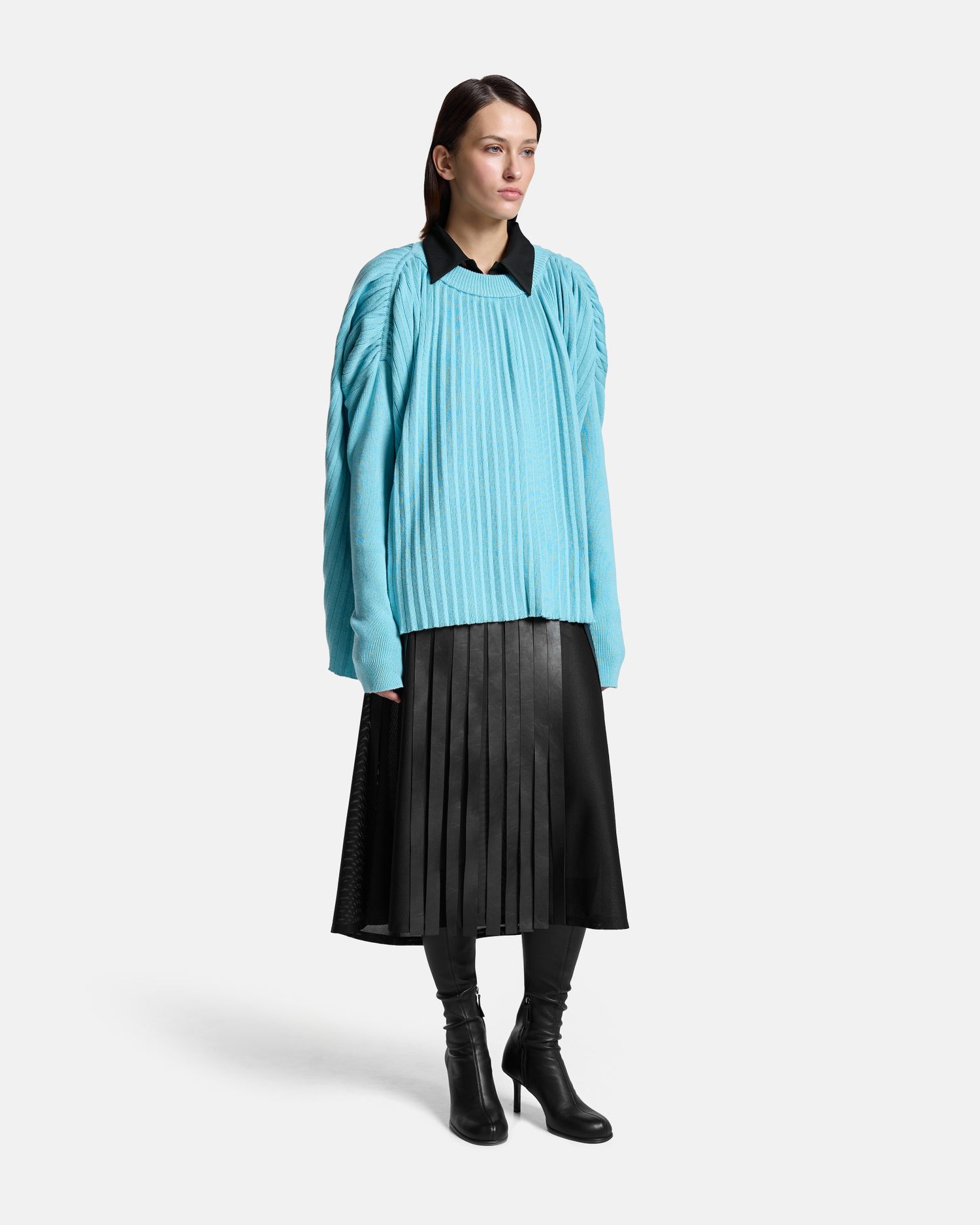 СВИТЕР С ПЛИССИРОВКОЙ