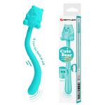 Аквамариновый универсальный гибкий вибратор - 13,3 см. (Цвет: аквамариновый)