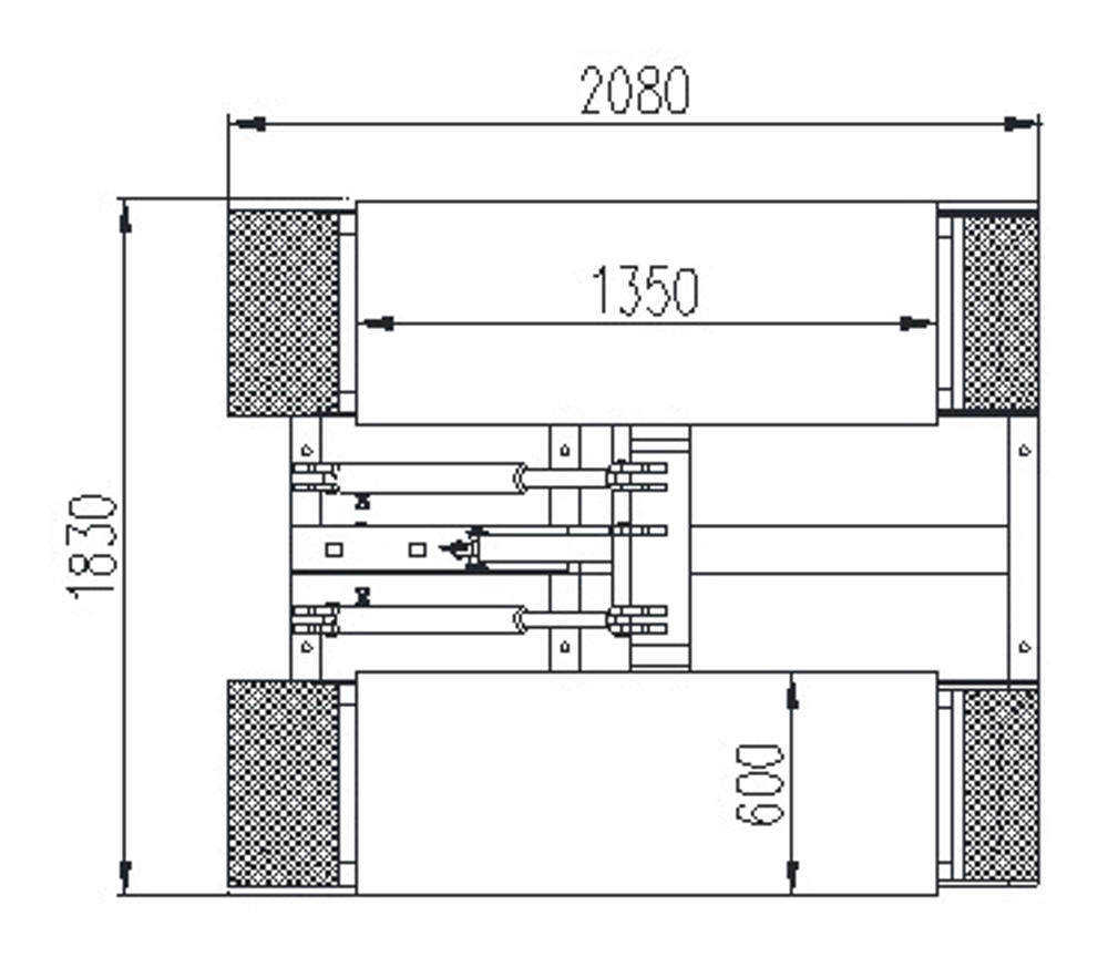 KraftWell FORBI 4.5G Подъёмник комплект ножничный г/п 4,5 т.  шиномонтажный мобильный