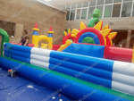 Коммерческий надувной батут "Радужный город" 12*6*3 м