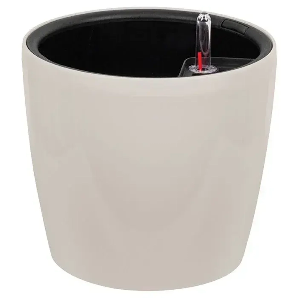 Кашпо АНФА D220мм с вставкой и с автополивом Кремовый (комплект 8 шт)