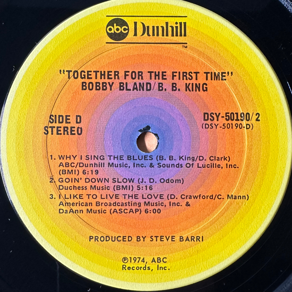 B.B. King & Bobby Bland ‎– Together For The First Time... Live 2LP (США 1974г.)
