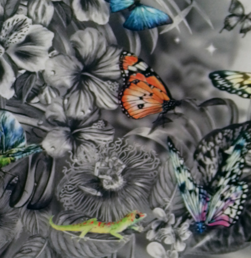 Микровелюр Xpoint (Икспоинт) 0079.04 Бабочки