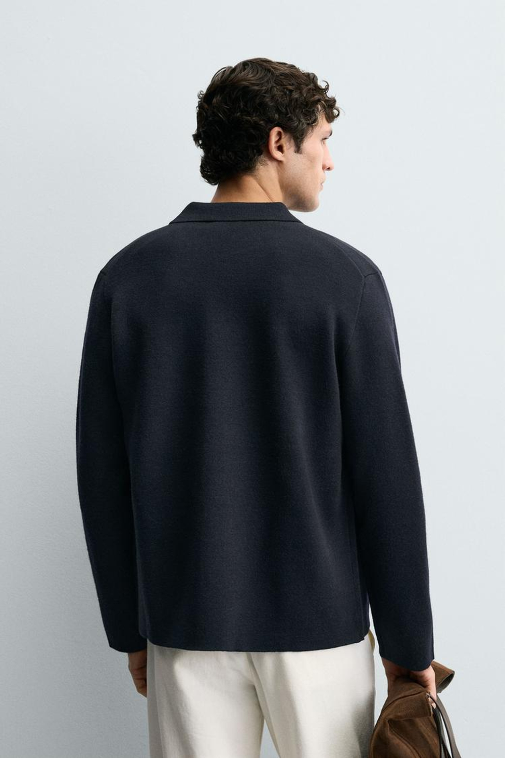 ZARA КАРДИГАН ИЗ РЕЛЬЕФНОЙ ТКАНИ С КАРМАНАМИ, МОРСКОЙ СИНИЙ