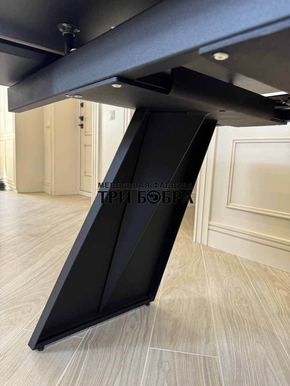 Кухонный раскладной стол "Хилтон", черный мрамор