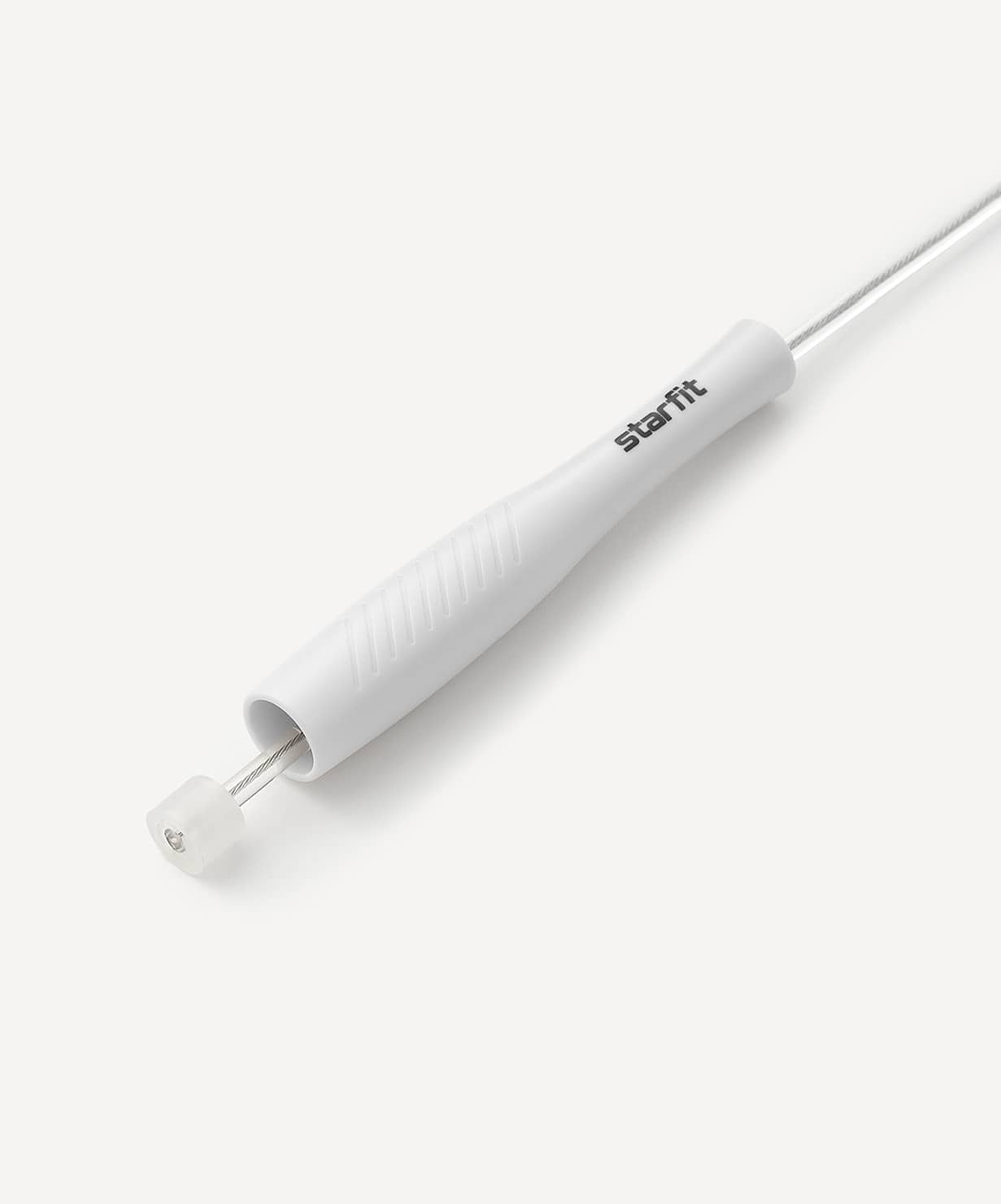 Скакалка RP-501 ПВХ, с пластиковыми ручками, 3 м, белый