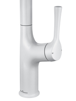 Смеситель для кухни с выдвижным изливом WONZON & WOGHAND, Белый матовый (WW-AE54123-MW)