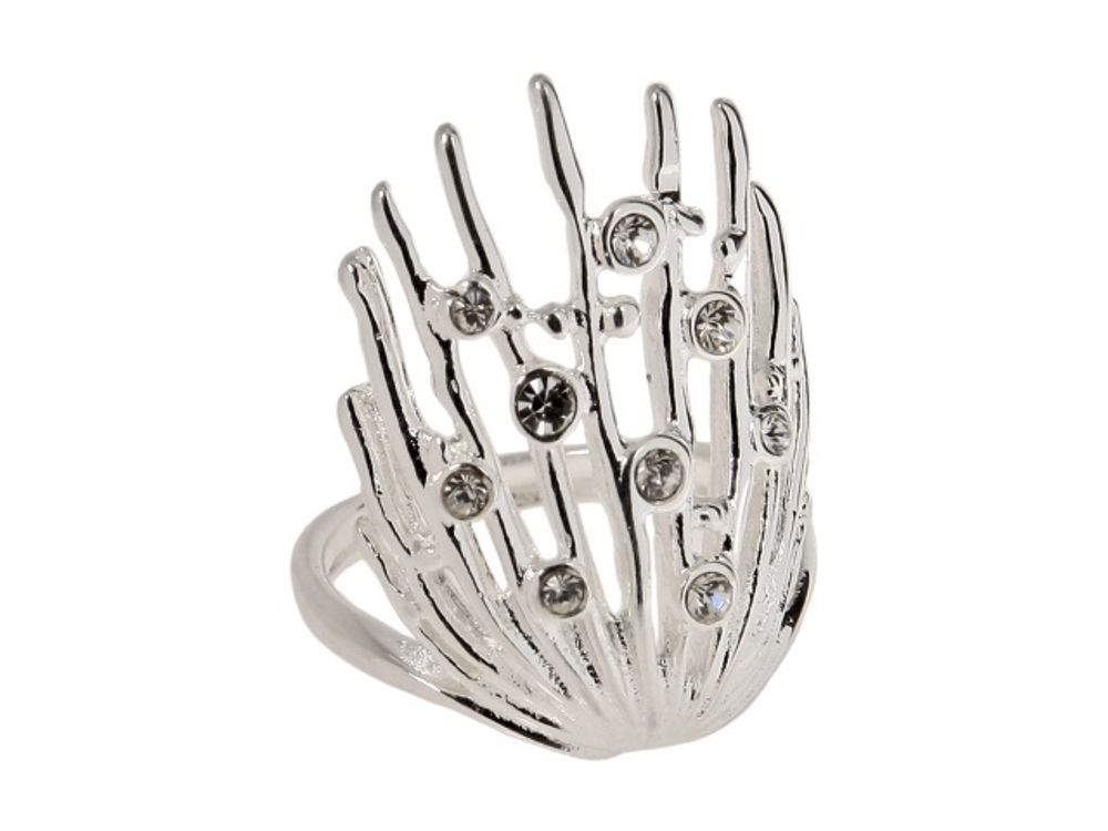 "Шакерато" кольцо в родиевом покрытии из коллекции "Морской коктейль" от Jenavi