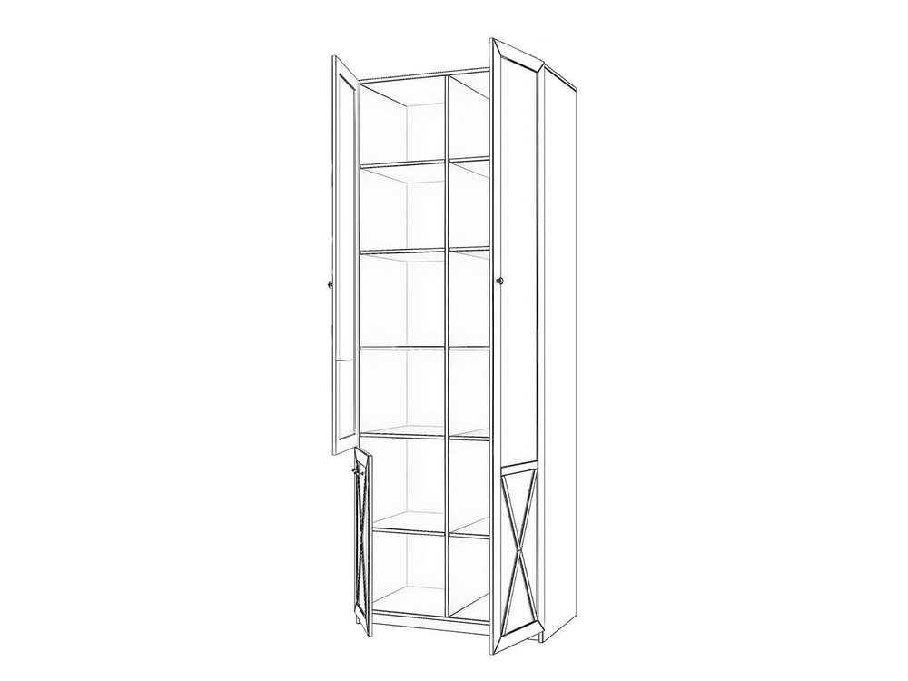 Бэль 1/2 Шкаф двухдверный Слоновая кость